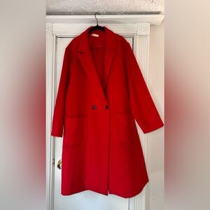 Intempo Double-Breasted Red Coat - Size 3X